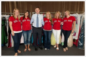 belleSox Photo courtesy of The Boston Red Sox and part of the Red Sox 100 Acts of Kindness event. Left to right: Katie Miller, Amanda Bailey, Arthur Anton Jr., Farrah Lester, Mary Anne Niemann, Natalie Punto.